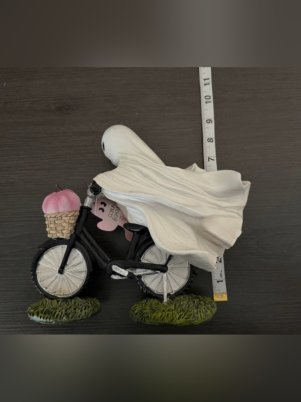 NWT Goblin & Ghoul Ghost On Bike with Pink Jack-O-Lantern Halloween - Picture 8 of 8
